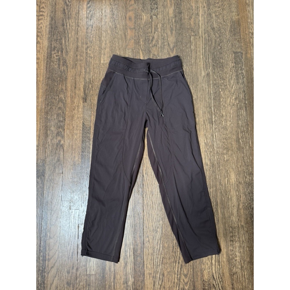 Lululemon Ribbed Dance Studio Crop Pants Womens Size 4 Dark Brown Joggers Yoga